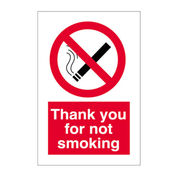 Thank You For Not Smoking Sign